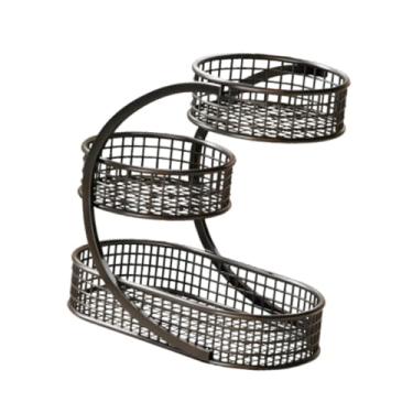 Imagem de FytStycale Cesta de Frutas, Cesta de Legumes, Cesta de Lanches, Fruteira Moderna, Suporte de Armazenamento para Balcão de Sala de Jantar, Decoração para Casa, Preto