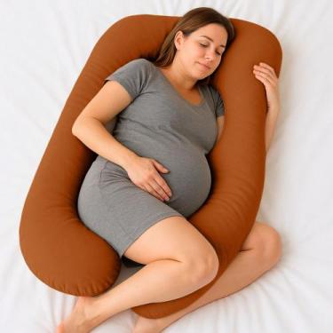 Imagem de Almofada Travesseiro de Corpo Gestante Relaxante Isa Grande Macia Velu