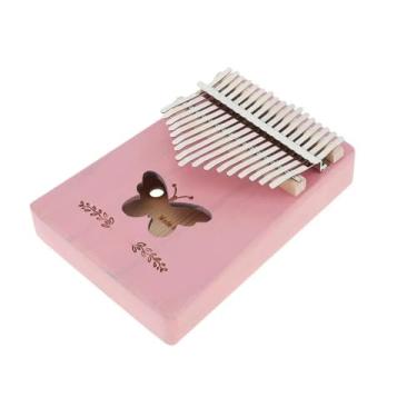 Imagem de Piano de polegar 17 teclas Kalimba instrumento de teclado de piano de polegar kalimba profissional