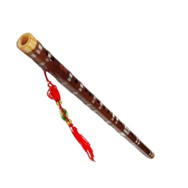 Imagem de Flauta de bambu Vintage C tune flute 10 furos instrumento de sopro profissional cor de madeira original