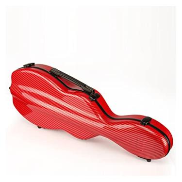 Imagem de Estojo De Violino De Tamanho 4/4 Com Faixa Vermelha De Fibra De Carbono Com Higrômetro Caixa De Violino Fashion Tamanho Completo Estojo de Violino
