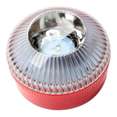 Imagem de Mqetly Sinalizador LED com luz intermitente, luz de advertência de emergência portátil e compacta, acessório para veículos, carros, tetos e tratores, Vermelho