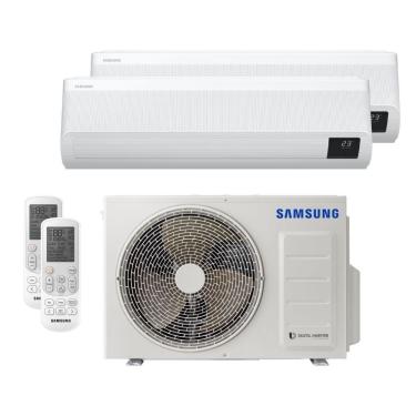 Imagem de Ar Condicionado Multi Bi Split Samsung Wind Free 18000 BTUs (2x12000) Quente e Frio Inverter R410 220V (AJ050AXJ2KH/AZ)