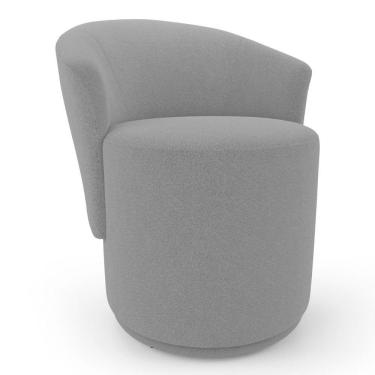 Imagem de Poltrona Orgânica Living Mavi Fixa Bouclê Cinza - Desk Design