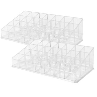 Imagem de 2 Porta Maquiagem Acrílico 36 Divisorias Organizador Batom - Equipe Y