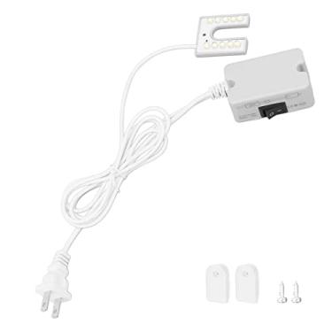 Imagem de Lâmpada de máquina de costura fácil instalação ímã poderoso aplicação ampla vida útil ABS 1 x luz 2 x parafusos 2 gaxetas de plástico