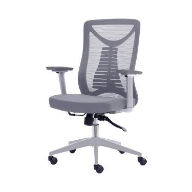 Imagem de Cadeira Escritório Nr-17 Giratória Diretor Vancouver Cinza Braços 3d Cinza