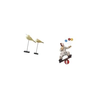 Imagem de Fenteer Esculturas Modernas de Pássaros E Palhaços em Madeira para Mesa, Quarto, de Entrada, Centro de Mesa, Armário, Sala de Jantar, Decoração, Coleção,