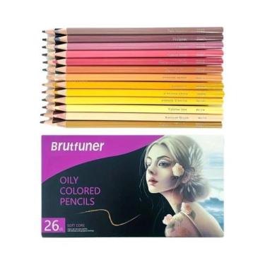 Imagem de Conjunto De Lápis De Cor Em Tons De Pele 26/50/72 Peças À Base De Óleo