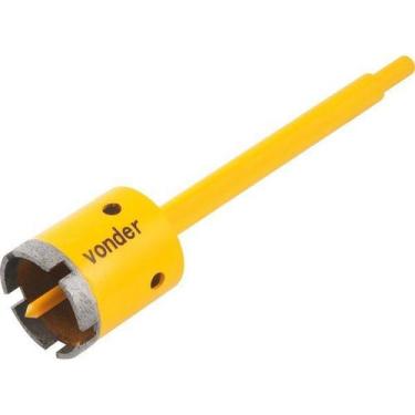 Imagem de Serra copo diamantada 75mm com haste e pino guia Vonder