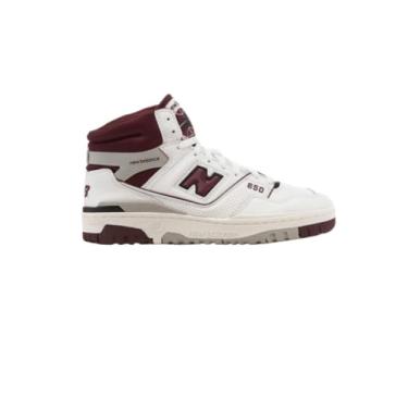 Imagem de New Balance Tênis infantil 574 New-b V2 Familiar Ground Hook and Loop, Branco/Borgonha/Preto, 38