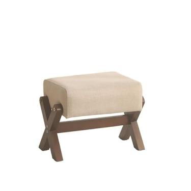 Imagem de uhyOHF Descanso para os pés, banco de madeira maciça, trocador de sapatos, porta de entrada doméstica, banco baixo, trocador de sapatos, sala de estar, mesa de café, banco de sofá (