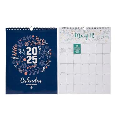 Imagem de Fun Express 28 x 35 cm 2025 Calendário de parede de papel com versículo da Bíblia religiosa – 12 peças