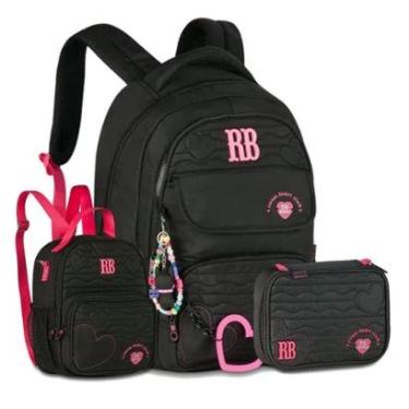 Imagem de Mochila Costas Rebecca Bonbon com Lancheira Térmica e Estojo-Feminino