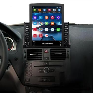 Imagem de Estéreo automotivo de 9,7 polegadas para Mercedes W204 S204 C300 2007-2010 Rádio de atualização 2+32G Android 14 Touchscreen Stereo Radio para Mercedes C300 com Wireless Carplay Android Auto Bluetooth