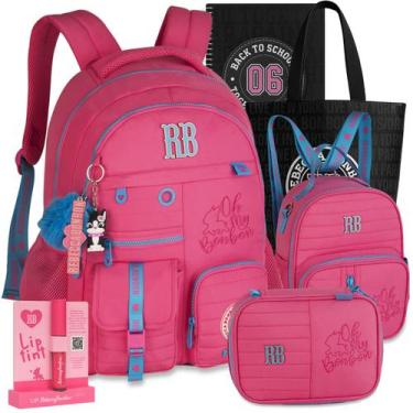 Imagem de Kit Mochila Escolar Rebecca Bonbon RB Estojo Lancheira Exclusivas Refo