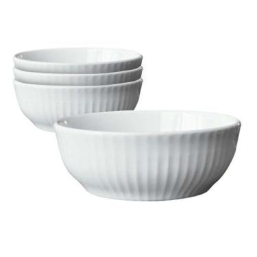 Imagem de Jogo 4 Bowls para Sopa Frisada Branco 600ml Cerâmica Scalla
