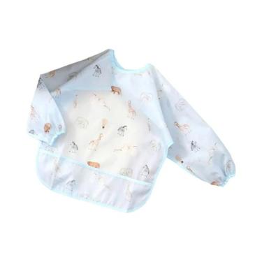 Imagem de Babadores Impermeáveis E De Fácil Limpeza Para Bebês, Macacão De Manga