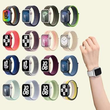 Imagem de Pulseiras de substituição para relógio inteligente, trançadas ajustáveis para Apple Watch, 38 mm, 40 mm, 41 mm, 42 mm, 44 mm, 45 mm, 46 mm, 49 mm