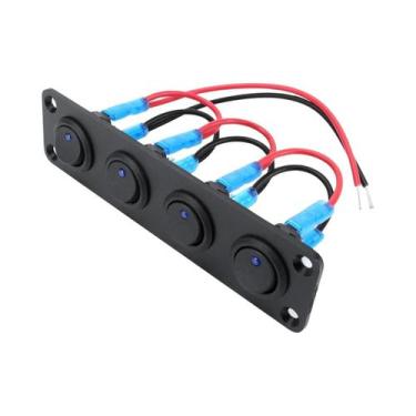 Imagem de Painel De Interruptor Joystick À Prova d'Água Azul 20A 3-Pinos 12V Par