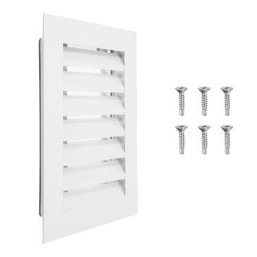 Imagem de PATIKIL Ventilação de empena de 35 x 25 cm, 1 peça de ventilação de galpão de parede de liga de alumínio grade de ar quadrada com filtro inoxidável para teto de garagem no sótão da casa, tamanho da