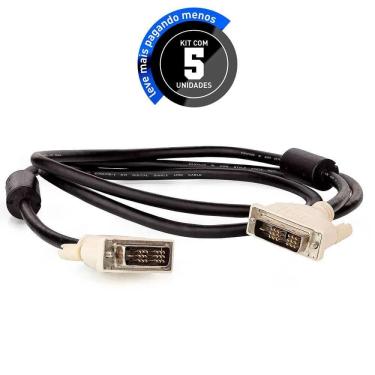 Imagem de Cabos Dvi - Modelo Dvi-D Single Link 1,5 Metro - Kit Com 5