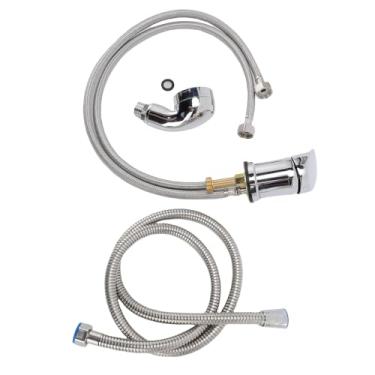 Imagem de Dioche Kit de Pulverizador de Torneira de Tigela de Shampoo para Salão de Beleza, Conjunto Profissional de Torneira de água de Liga de Zinco Com Misturador Quente e Frio, Cabeça de