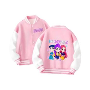 Imagem de Jaqueta De Beisebol KPop Demon Hunters Huntrix Para Meninos E Meninas,