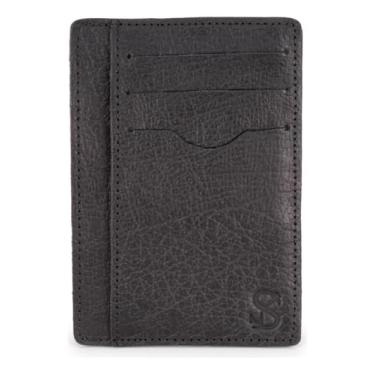 Imagem de Carteira Masculina Slim Leve E Compacta Em Couro Legítimo(PRETO)