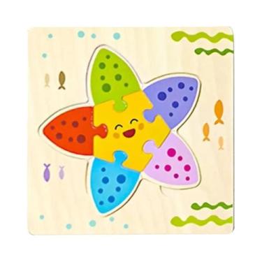 Imagem de Quebra-Cabeças Educacionais 3D De Madeira Para Crianças, Tangram De An