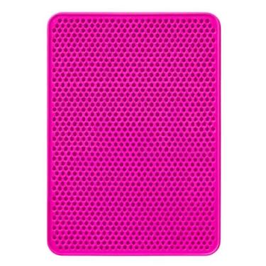 Imagem de Tapete Limpa Patas Higiênico Para Gatos Anti Sujeira Coletor De Areia Dupla Camada- Antiaderente e Lavável - Remove Grãos das Patinhas Antes de Espalhar pela Casa(Rosa,2 Unidades)