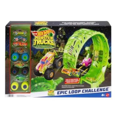 Imagem de Hot Wheels Monster Trucks Glow in The Dark Epic Loop Challenge Playset