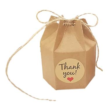 Imagem de Acouto Casamento 50 Unidades Embalagem Hexagonal Festa de Aniversário de Casamento Lembrancinha de Festa (#1)