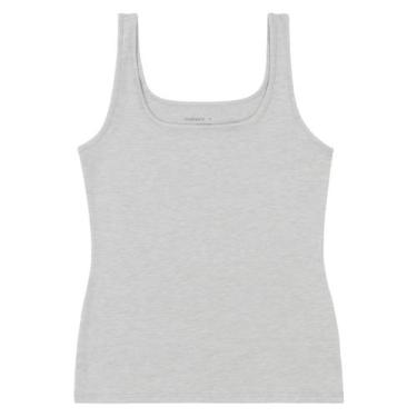 Imagem de Blusa Regata Básica Cotton Light Feminina Malwee Ref. 04492, Cinza cla