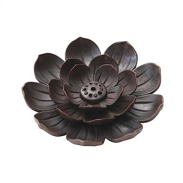 Imagem de porta-vara de incenso Queimador de incenso criativo em forma lótus Requintado decoração Inserção para casa para meditação