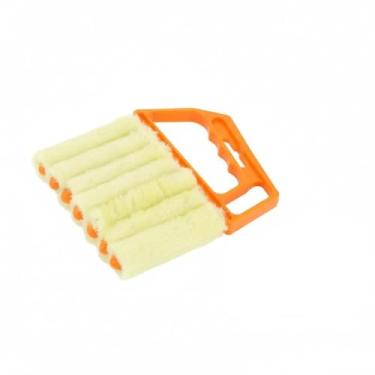 Imagem de Escova de limpeza de persianas com mangas de microfibra laváveis, ferramenta ergonômica de remoção de poeira para cuidados domésticos com persianas