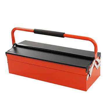 Imagem de Acouto Caixa de Armazenamento de Ferramentas Cantilever de 2 Camadas e 3 Bandejas - Dobrável Portátil para Chaves de Fenda, Chaves Inglesas e Muito Mais, Construção de Metal Com Acabamento