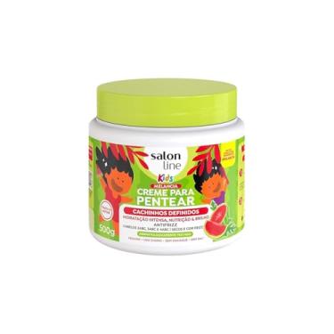 Imagem de Salon Line, Creme para Pentear, Kids, Melancia, Cachinhos Definidos, Vegano - Para Cabelos Ondulados, Cacheados e Crespos, 500g