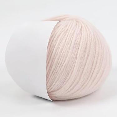 Imagem de Fio de lã premium, fio de tricô de peso médio para suéteres, cachecóis, chapéus, novelos macios e duráveis (rosa claro)