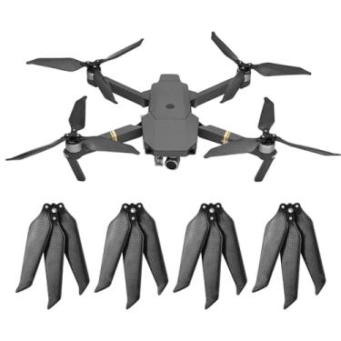 Imagem de iEago RC Hélice de fibra de carbono para DJI Mavic Pro, lâmina de substituição de baixo ruído CW e CCW hélices dobráveis adereços de substituição para DJI Mavic Pro acessórios de drone 2 pares, 3 lâminas