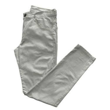 Imagem de Calça masculina sarja e jeans slim com elastano basica para homem a pr