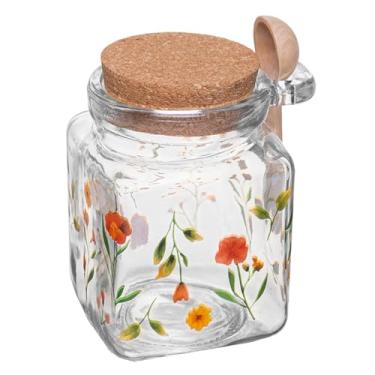 Imagem de LYOR - Pote Quadrado com Tampa e Colher Encanto 290ml Vidro