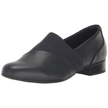 Imagem de Clarks Mocassim feminino Juliet Gem, Couro marinho, 7 Narrow