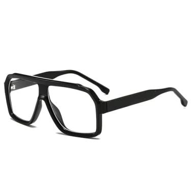 Imagem de Óculos de Sol UV400 - Cor Jelly, Tamanho Grande, Degradê, para Homens e Mulheres, Esportivos, ao Ar Livre, Corrida, Ciclismo, Preto e Transparente