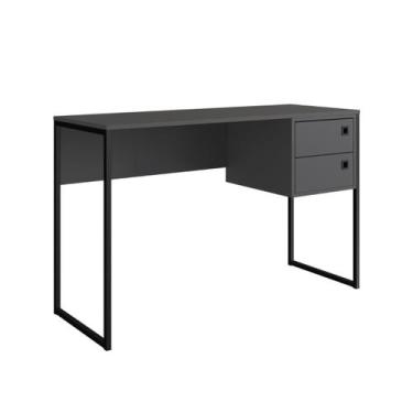 Imagem de Escrivaninha 2 Gavetas P1012 Placa e Ponto, Grafite