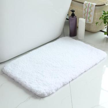 Imagem de Tapete de banheiro, tapete de banho de água absorvente extra macio antiderrapante, secagem rápida, tapete de banho para piso de banheiro, acessórios de decoração de casa (tamanho: 15,74 × 60 cm, cor