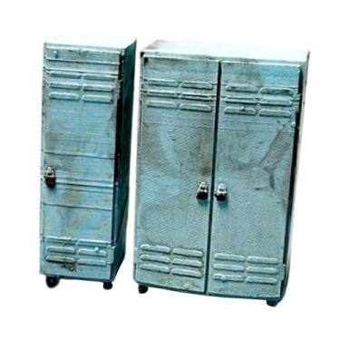 Imagem de Esquirla Conjunto de Armários de Garagem para Oficina Mecânica em Escala 1/64 - Mini Guarda-Roupa Realista - Acessórios para Maquete de Oficina Mecânica