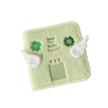 Imagem de Plush Photo Album Binder, Cute Soft Cover Folio Scrapbook with Replaceable Rages,Portable Multi-Pocket Memory Cards Book, Gift for Friends Family (Green)