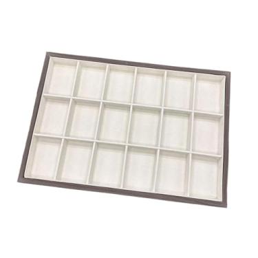 Imagem de Colaxi Bandeja Organizadora de Joias Prática e Multiuso, Portátil, em Madeira, para Presentes e Objetos de Decoração, Ideal para Relógios Joias da Namorada, 18 Compartimentos