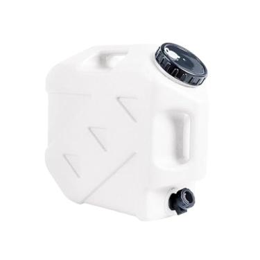Imagem de UGPLM Recipiente para água com, barril de 20 litros com fluxo ajustável, balde/jarra para transportar água, ideal para camping, atividades ao ar, Branco